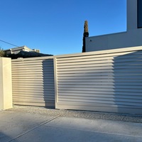 Ouvre-porte automatique de style australien avec télécommande, système d'automatisation de portail coulissant en aluminium durable et écologique