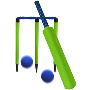 Köpük kriket seti tam marş kriket seti ile 30 "kriket sopası 2 köpük topları 3 plastik wiadults yetişkinler çocuklar için yeni başlayanlar