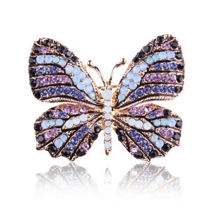 Aleación de moda Arco Iris Rhinestone mariposa Animal <span class=keywords><strong>broche</strong></span> accesorio de mujer Pin joyería - Product Image 5