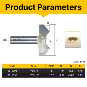 Arden 1/2 cổ điển Plunge Bảng điều chỉnh bit gỗ rồng bóng bit chế biến gỗ cove viền và đúc máy cắt 10915298 - Product Image 6