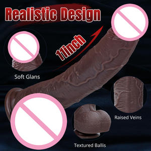 Delove Riesige schwarze Penis Mastur batoren Sexspielzeug Adult Produkt Weibliche flüssige Silikon Gummi Dick Realistische große Dildo für Frauen Männer - Product Image 2
