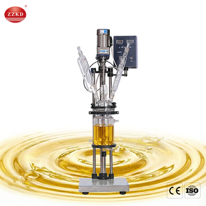 2025 gran oferta Reactor de vidrio agitado con camisa pequeña CON MEZCLADOR 1L 2L 3L 5L Reactor de vidrio químico al vacío - Product Image 1