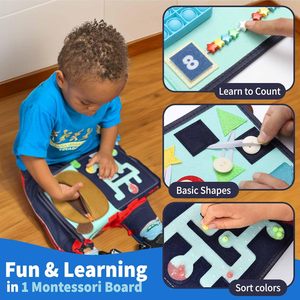 Materiale Eco - Friendly riutilizzabile in feltro attività sensoriale bordo per bambini regali di compleanno libri tranquilli per l'apprendimento delle capacità motorie - Product Image 6