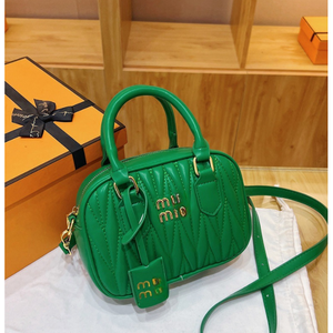 Pleated <b>Bowling</b> Style Women Fashion Crossbody Shoulder Handbag Casual Daily Trend Purse - Product Image 5