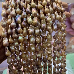 Dây ngọc trai tự nhiên Baroque 1A-3A, 9-17mm, ngọc trai nước ngọt hình dạng không đều, ánh sáng cao, màu trắng, hồng, tím - Product Image 2