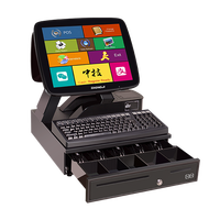 POS-система ZHONGJI A700 с 15-дюймовым сенсорным экраном, процессором Intel Quad-Core, ОС Windows, гарантией 2 года, 500 ГБ памяти, 16 ГБ оперативной памяти DDR4, многофункциональная