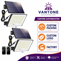 Lampe solaire murale LED super lumineuse, étanche IP67, avec détecteur de mouvement, pour extérieur, jardin, sécurité
