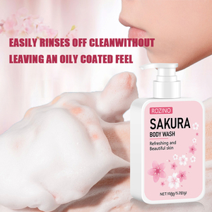 ROZINO Gel douche parfumé Sakura, gel douche hydratant et rafraîchissant pour la peau, 150g - Product Image 5