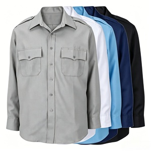 Suministro de fábrica personalizado táctico negro blanco gris azul marino uniforme guardia camisa de seguridad para hombres - Product Image 1