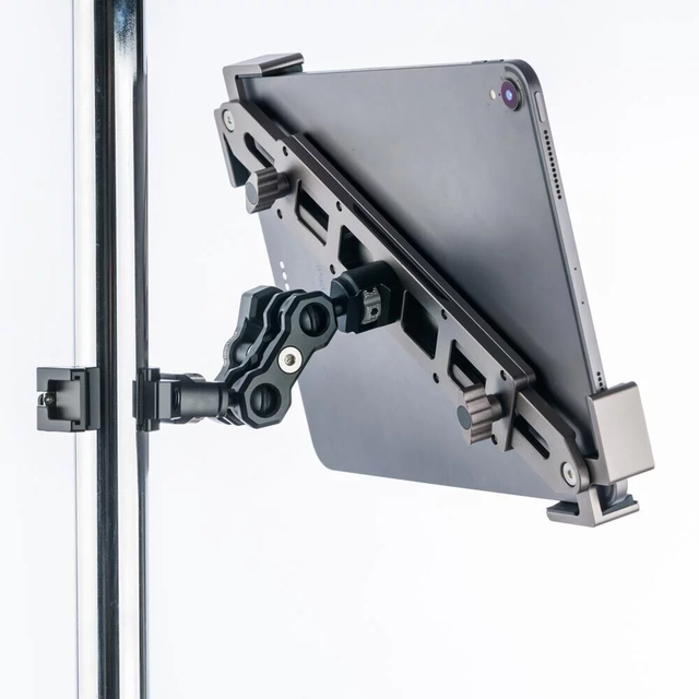 Metal Tablet Tripod Mount Holder for iPad Pro 13 12.9 11 Surface 9 14 Inch Arca Compatible Clamp with 1/4 Thread 3/8 Thread