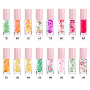 도매 립 오일 광택 로고 추가 과일 수분 큰 브러시 립스틱 16 색 립 케어 메이크업 립 글로스 - Product Image 6