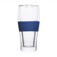 Verre à bière isotherme double paroi en borosilicate 301-400ml translucide pour lait, café, vin rouge et toutes boissons