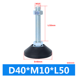 Nylon Basis Dia 40Mm Schroef Lengte 50Mm Fabriek Verstelbare Voeten Nivellering Voeten Transportband Verstelbare Voeten M10 Meubelpoten - Product Image 2