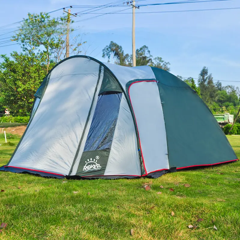 Tente de Camping d'extérieur, imperméable, pour 3 à 4 personnes, 1 chambre à coucher, un salon