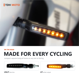 <span class=keywords><strong>Clignotant</strong></span> LED flexible non séquentiel étanche 7 LED ABS noir mat 0,5W M8 12V IP65 E8 pour <span class=keywords><strong>moto</strong></span> - Product Image 2