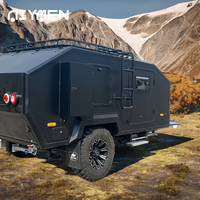 Mini-caravane de luxe australienne tout-terrain, en fibre de verre, gonflable, pour 4 personnes, idéale pour les voyages et les expéditions en plein air.