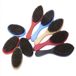 Brosse à cheveux en bois courbée en forme de vague, 100% poils de sanglier, vente en gros - Product Image 5