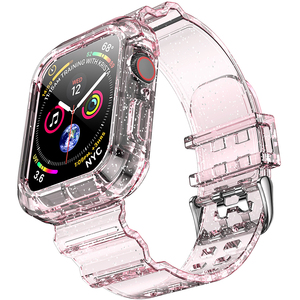 <span class=keywords><strong>Bracelet</strong></span> en Silicone de haute qualité pour <span class=keywords><strong>Apple</strong></span> <span class=keywords><strong>Watch</strong></span> 40/41mm 44/45mm <span class=keywords><strong>Bracelet</strong></span> Sport de couleur Fluorescent <span class=keywords><strong>Transparent</strong></span> pour Iwatch 4/5 - Product Image 2