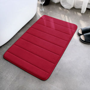 Tapis de salle de bain Cangming en polaire corail matelassé couleur unie, épaissi, absorbant, avec base en éponge, design moderne et simple - Product Image 4
