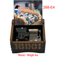 Boîte à musique en bois à remonter Heigh-ho, Blanche-Neige, souvenir spécial pour les fans d'anime, cadeaux de Noël pour la famille