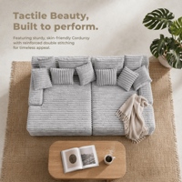 Canapé-lit modulaire pliable en velours côtelé de haute qualité, petit format, idéal pour appartement, chambre d'amis, mobilier de maison
