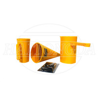 Viscosímetro de Embudo Haitongda Marsh Modelo MLN-4, Vaso de Plástico Amarillo, Alta Precisión 1%, Protección IP55, 1 Año de Garantía