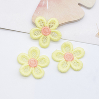 Bricolage Chapeaux Pinces À Cheveux Arc Décor Accessoires 28mm Brodé Fleur À Tricoter pour Fille Vêtements Chapeau À Coudre Patches