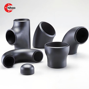 Nhà máy trực tiếp Chất lượng cao thép carbon liền mạch mông hàn khuỷu tay-asme b16.9/A234, 90 độ, SCH 40, phụ kiện đường ống sắt đen - Product Image 1