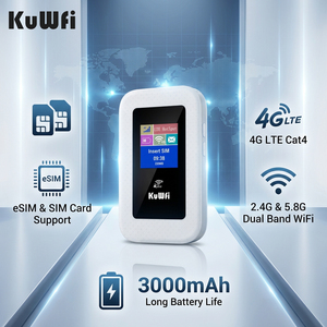 <span class=keywords><strong>Routeur</strong></span> de voyage <span class=keywords><strong>KuWFi</strong></span>, point d'accès mobile <span class=keywords><strong>LTE</strong></span>, WiFi portable, carte SIM, eSIM, bande globale 2.<span class=keywords><strong>4G</strong></span> 5.8G, 3000mAh, <span class=keywords><strong>routeur</strong></span> WiFi <span class=keywords><strong>4G</strong></span> de poche pour les voyages - Product Image 1