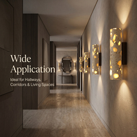 Lámpara de Pared Decorativa Moderna de Piedra Terrazo, Aplique de Pared LED G9, 85-265V, Luz Ascendente/Descendente, Iluminación para Dormitorio, 90 CRI