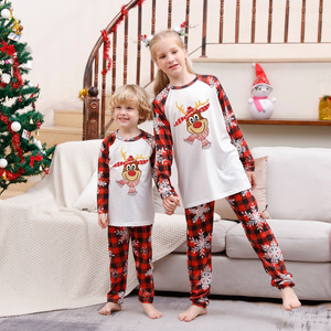 2025 New Family Christmas Langarmhemd und Hose Pyjama 2-teiliges Set - Product Image 4