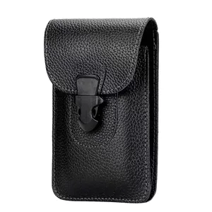 Men's Universal PU Leather Waist Wallet Smart Phone Pouch Hook for iPhone 13 Pro Max Case Cover Outdoor Phone Bag