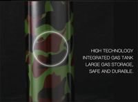 GF926 grand logo personnalisé feu de camping rechargeable butane gaz recharge couleur flamme BBQ torche briquet