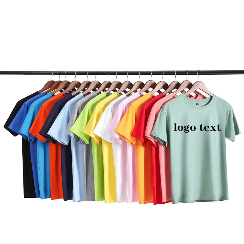 100% algodão logotipo personalizado impressão/bordado t camisetas solto