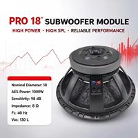 Subwoofer Profesional 18" Magnet Ferit dengan Voice Coil 4.5 Inch, Sensitivitas 96dB, Driver Bass Surround untuk Speaker Acara Langsung