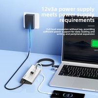 Nouvelle station d'accueil Hub USB3.2, concentrateur 10 ports 4A3C pour ordinateur portable Type-C avec support de carte SD
