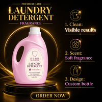 Détergent à lessive en bouteille à boucle gauche, dégradé rose profond, 3000 bouteilles 0,9 USD, 5000 bouteilles 0,8 USD, 10000 bouteilles 0,7 USD