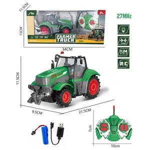 Jouets agricoles camions rc tracteur remorque véhicule à benne basculante camion ingénierie véhicules chargeur enfants jouets grand cadeau de Pâques