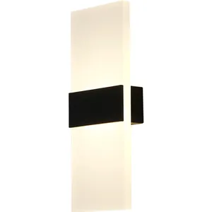 Modern Outdoor 2 Color In 1 Up And Down Decoration Led Acrylic Fence Solar Wall Light