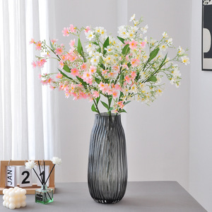 Fleurs artificielles Yoshinobu, fleurs en soie à tige unique, rose, blanc, jaune, violet, bleu, décoration de la maison, bouquet - Product Image 1