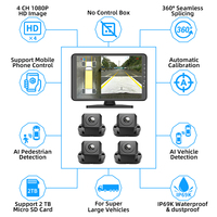 Système de caméra de recul panoramique 2D/3D AHD H.264 à 6 canaux AlwayCare, résolution 1920x1080, écran 9,0 pouces