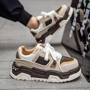 Top Quality New Designer Luxury <strong>Shoes</strong> <strong>Black</strong> White Men Fashion <strong>Leather</strong> Rubber Chunky Casual <strong>Shoes</strong> Designer Trainer <strong>Shoes</strong> Men - Product Image 2