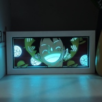Lampe de table décorative personnalisée en papier découpé, thème anime, pour coin lecture parent-enfant