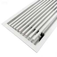 Grille de plafond décorative pour climatiseur, diffuseur linéaire en plastique à lames épaissies double couche pour entrepôt