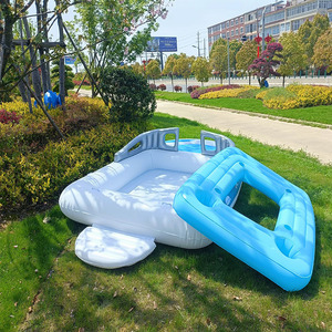 Fábrica en stock engrosada 6 personas PVC isla flotante Multi-Persona inflable <span class=keywords><strong>Barco</strong></span> <span class=keywords><strong>Pirata</strong></span> fiesta de agua yate para <span class=keywords><strong>piscina</strong></span> flotante - Product Image 3