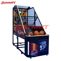 Machine de jeu d'arcade de basketball de rue de luxe pour adultes, en métal, avec lumières clignotantes, 1 joueur