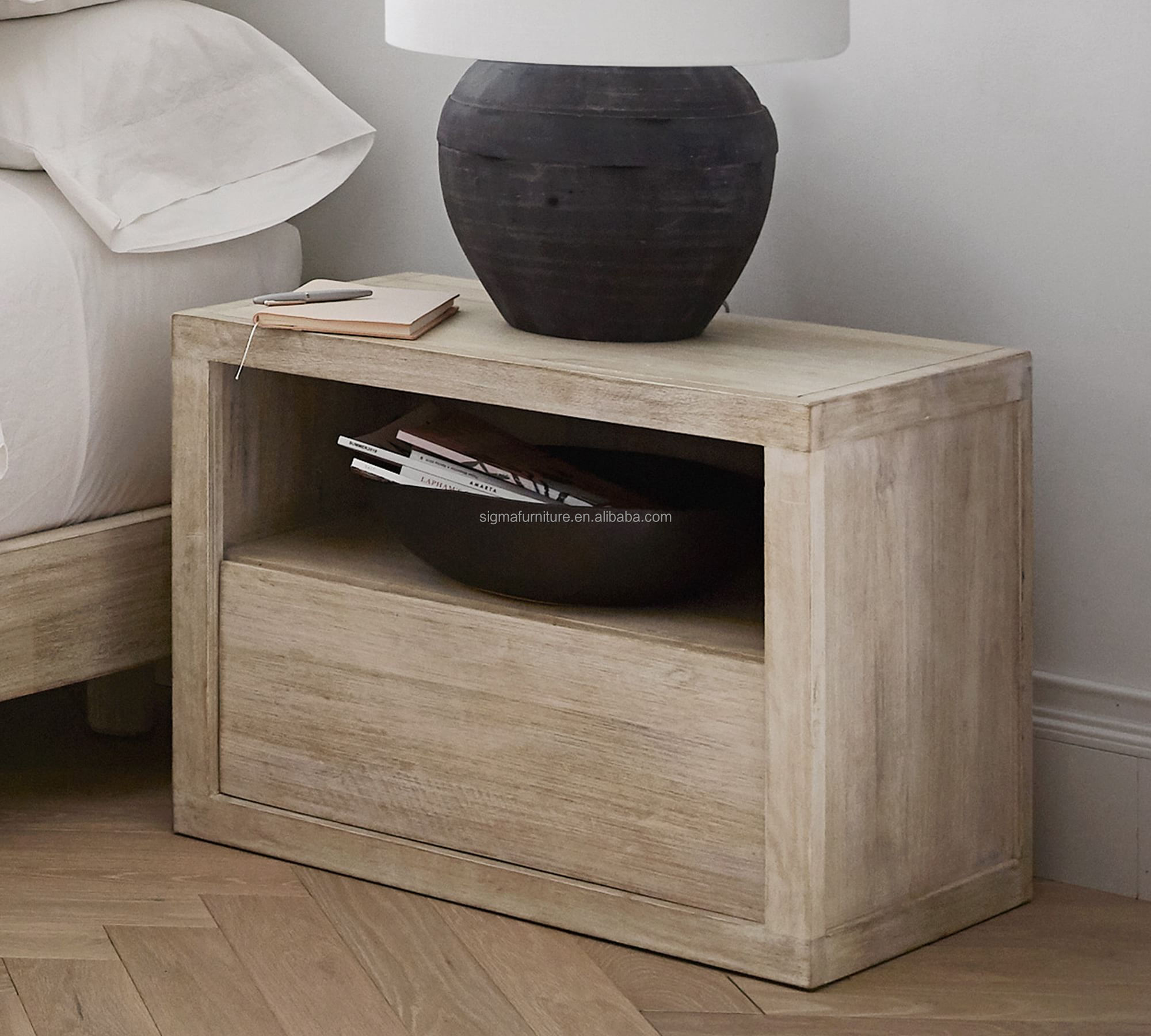 modern bedroom furniture wood nightstand cabinet bedside table cupboard