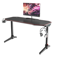 Table de Gaming Pro pour ordinateur de bureau, avec éclairage LED, support de gobelet et casque, nouvelle collection