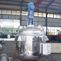 Cuve de réaction industrielle 50L-6000L en acier inoxydable avec chauffage électrique et moteur