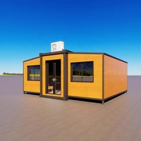 Casa Contenedor Modular Prefabricada de Lujo de 20 pies/40 pies, Fácil de Montar, con Jardín, de Acero, 2 Dormitorios, con Energía Solar